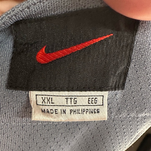 Vintage 90's Nike Cursive Hand Writing Big Logo Baseball Jersey Shirt xXL Rare - Picture 4 of 6